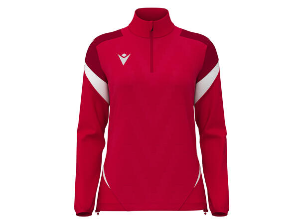 Leona Training 1/4 Zip Top W RED/WHT 3XS Teknisk treningsgenser til dame 